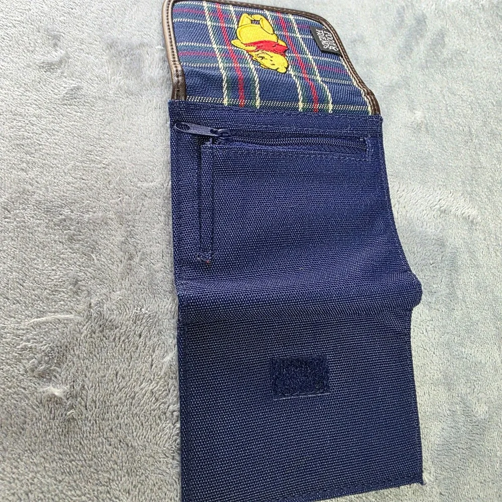 Vintage 1990s Disney Winnie The Pooh Trifold Wallet-‎ Plaid-Pooh Bear